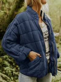 Oversized Padded Intermediate Jacket - Eliza-Blue Grey-S-State of Style