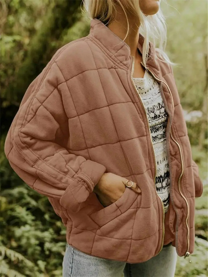 Oversized Padded Intermediate Jacket - Eliza-Brown-S-State of Style