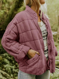 Oversized Padded Intermediate Jacket - Eliza-Pink-S-State of Style