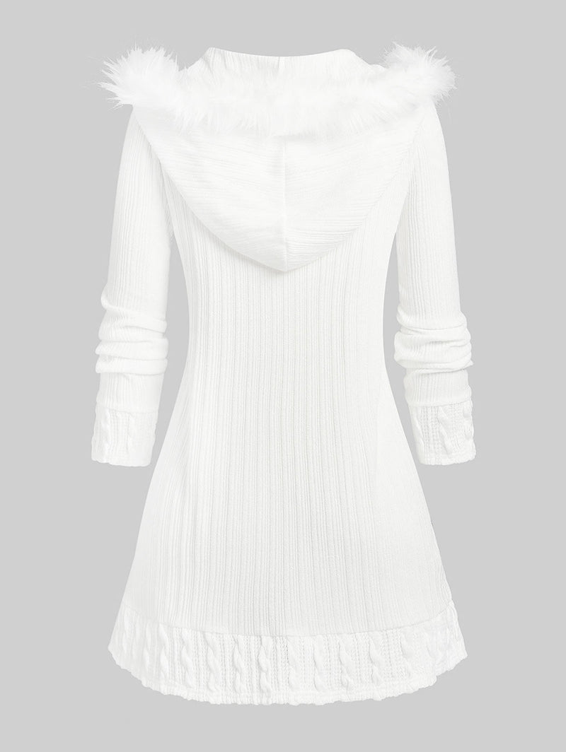 Oversized “Snow Winter Wonderland” Hoodie-White-XXL-State of Style