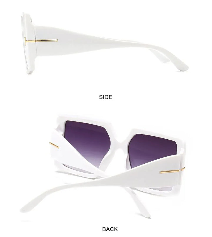 Oversized Square Sunglasses – Bold & Trendy with UV Protection-Black-Grey-State of Style