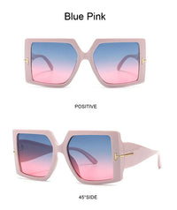Oversized Square Sunglasses – Bold & Trendy with UV Protection-Black-Grey-State of Style