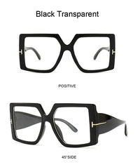Oversized Square Sunglasses – Bold & Trendy with UV Protection-Black-Grey-State of Style