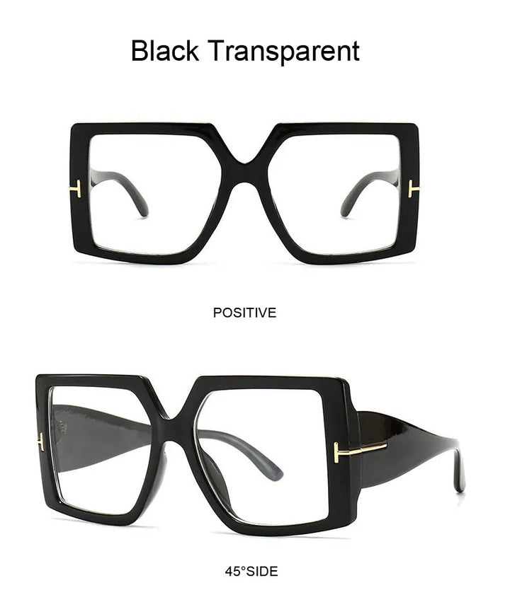 Oversized Square Sunglasses – Bold & Trendy with UV Protection-Black-Grey-State of Style