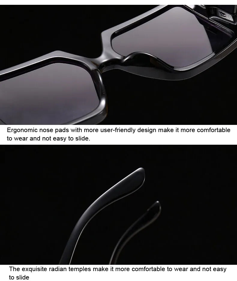 Oversized Square Sunglasses – Bold & Trendy with UV Protection-Black-Grey-State of Style
