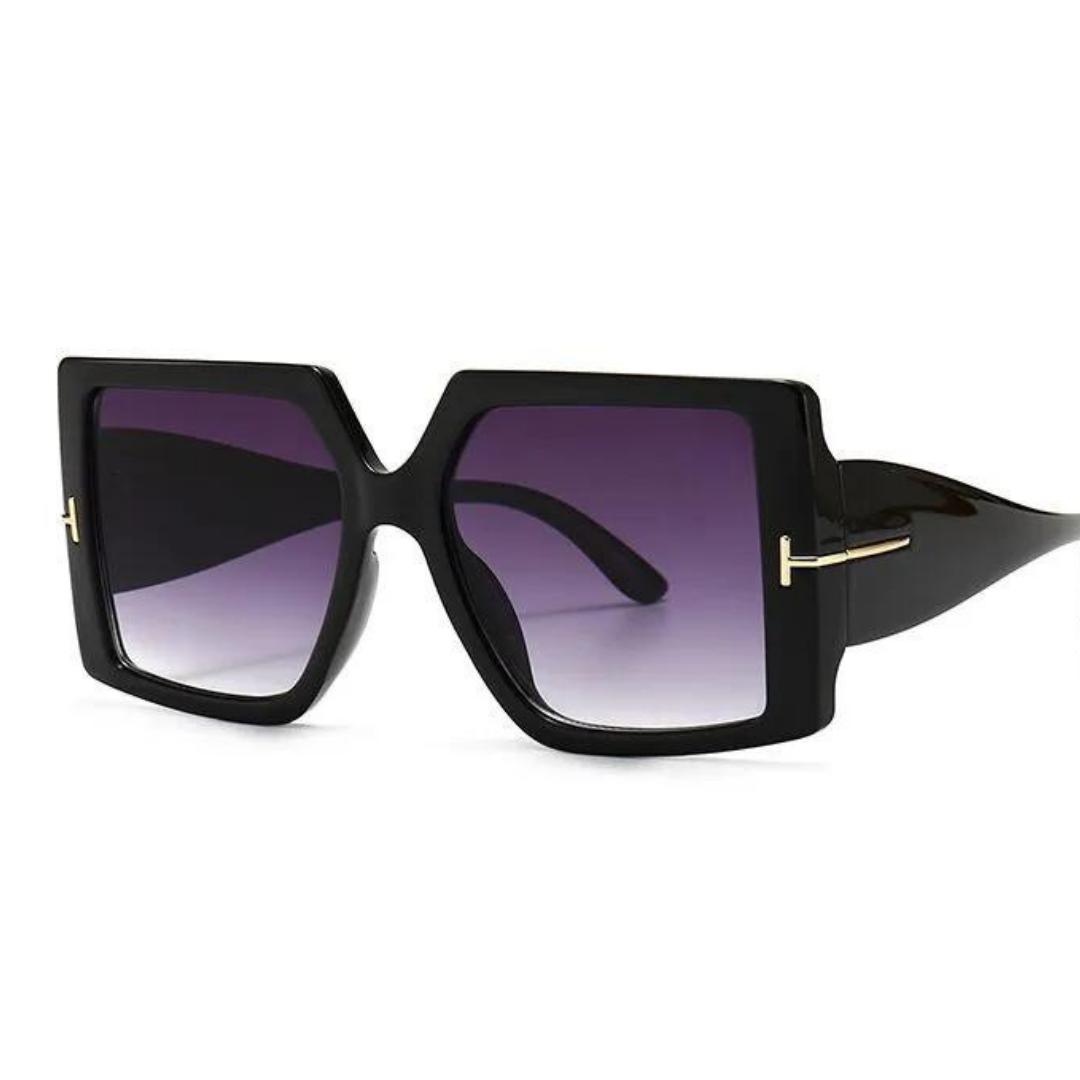Oversized Square Sunglasses – Bold & Trendy with UV Protection-Black-Grey-State of Style
