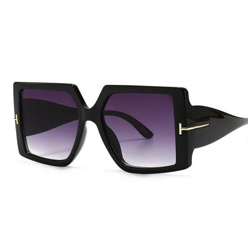 Oversized Square Sunglasses – Bold & Trendy with UV Protection-Black-Grey-State of Style
