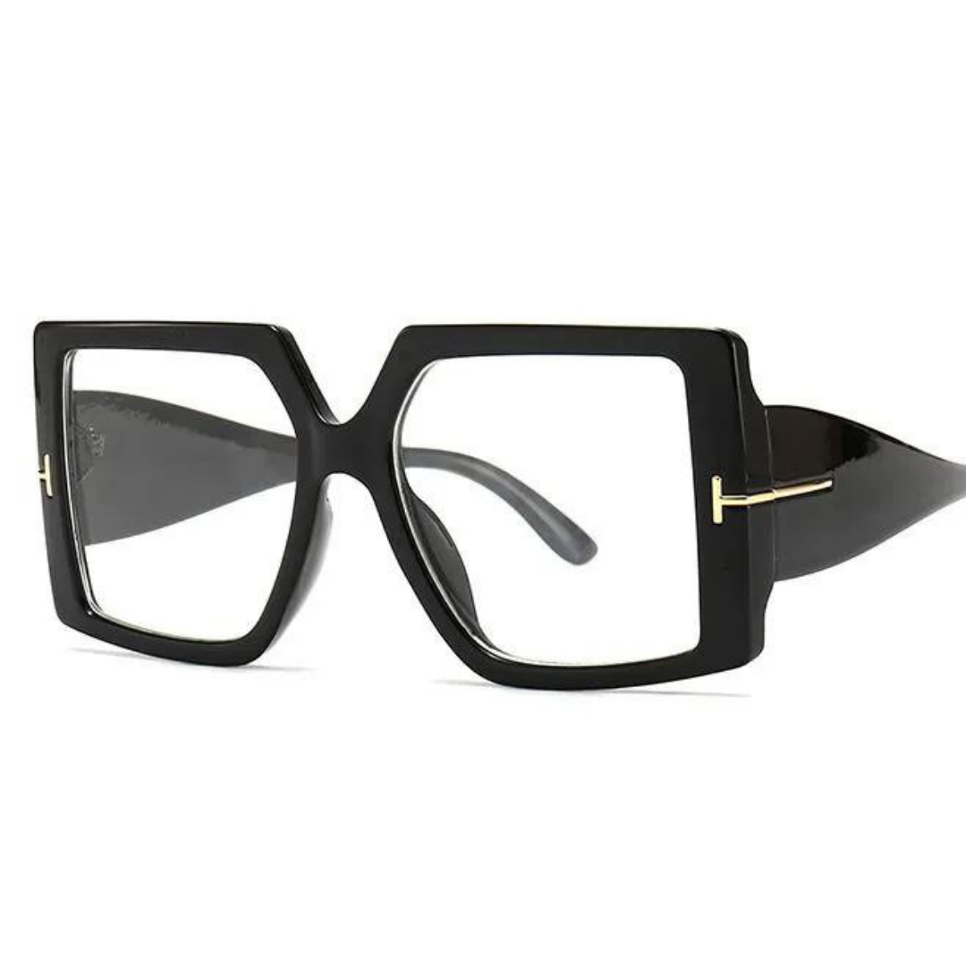 Oversized Square Sunglasses – Bold & Trendy with UV Protection-Black-Transparent-State of Style