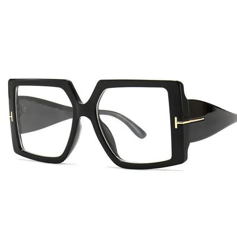 Oversized Square Sunglasses – Bold & Trendy with UV Protection-Black-Transparent-State of Style