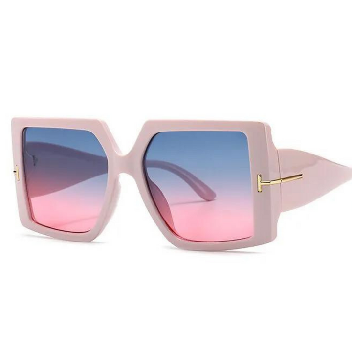 Oversized Square Sunglasses – Bold & Trendy with UV Protection-Blue-Pink-State of Style