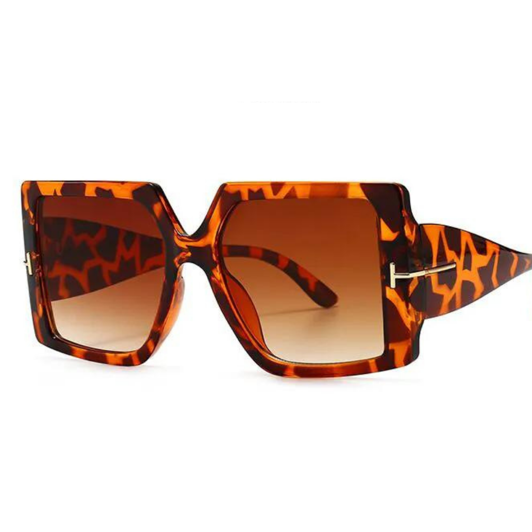 Oversized Square Sunglasses – Bold & Trendy with UV Protection-Leopard-State of Style