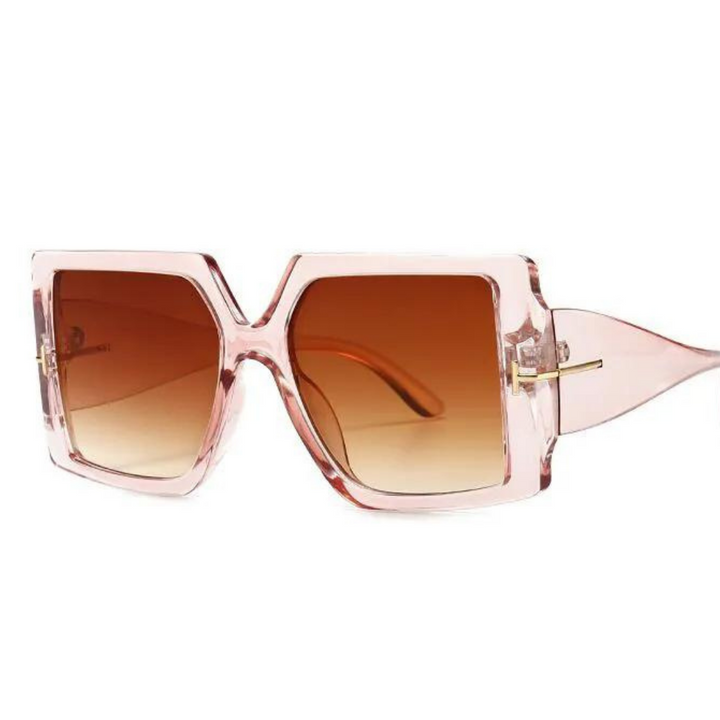 Oversized Square Sunglasses – Bold & Trendy with UV Protection-Pink-Transparent-State of Style