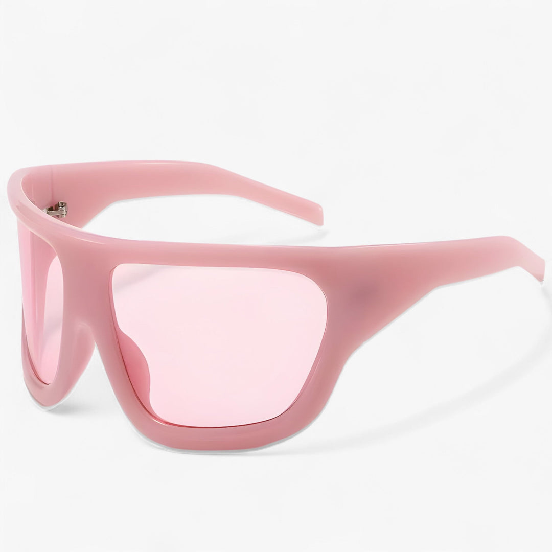 Oversized Steampunk Sports Sunglasses with Wraparound Design – Ignix-Pink-State of Style