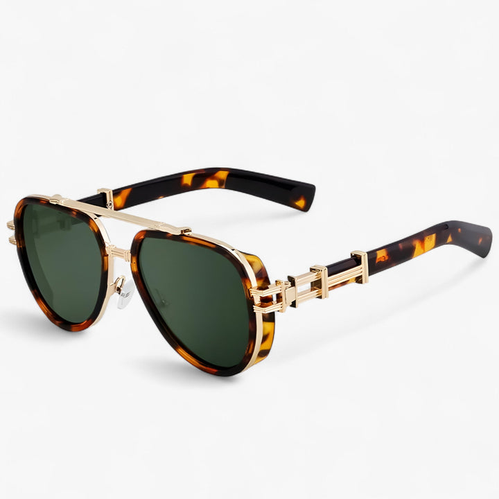 Oversized steampunk sunglasses with polarized lenses – Arclight-Leopard-State of Style