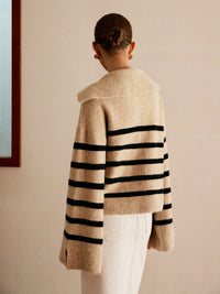 Oversized Striped Sweater for Women – Celina-Beige-XS-State of Style
