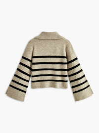 Oversized Striped Sweater for Women – Celina-Beige-XS-State of Style