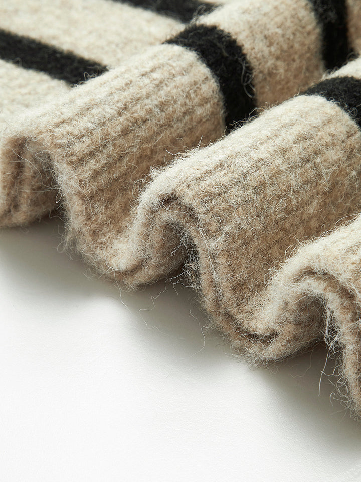 Oversized Striped Sweater for Women – Celina-Beige-XS-State of Style