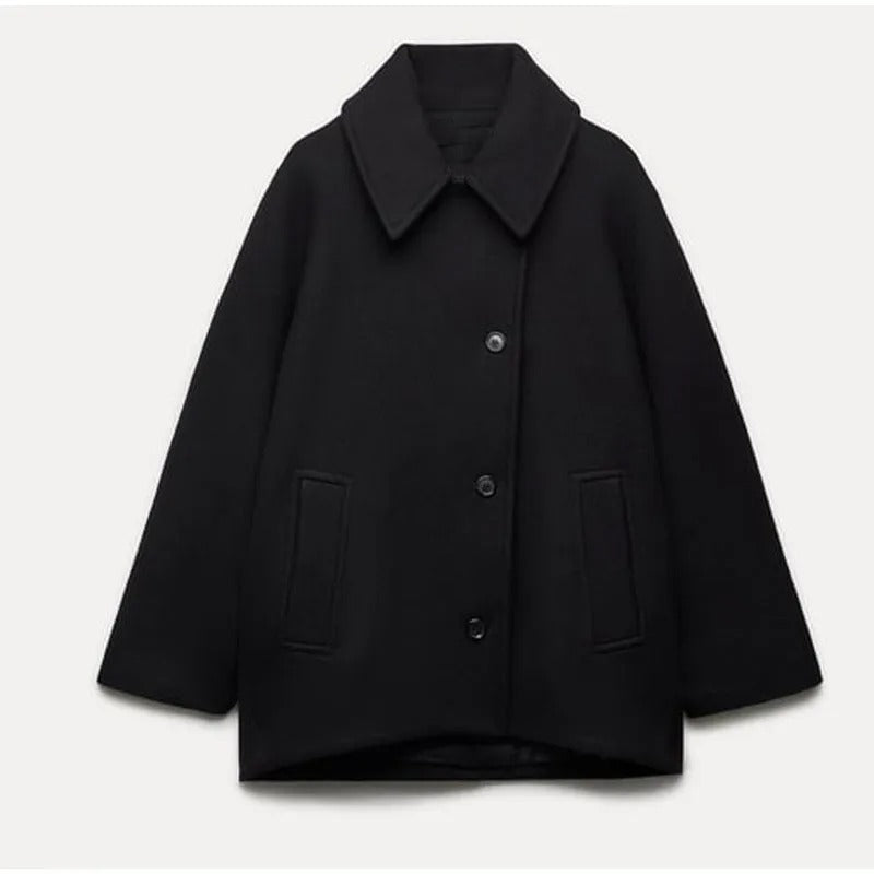 Oversized Stylish Women's Coat - Amara-Black-XS-State of Style
