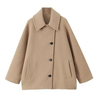 Oversized Stylish Women's Coat - Amara-Khaki-XS-State of Style
