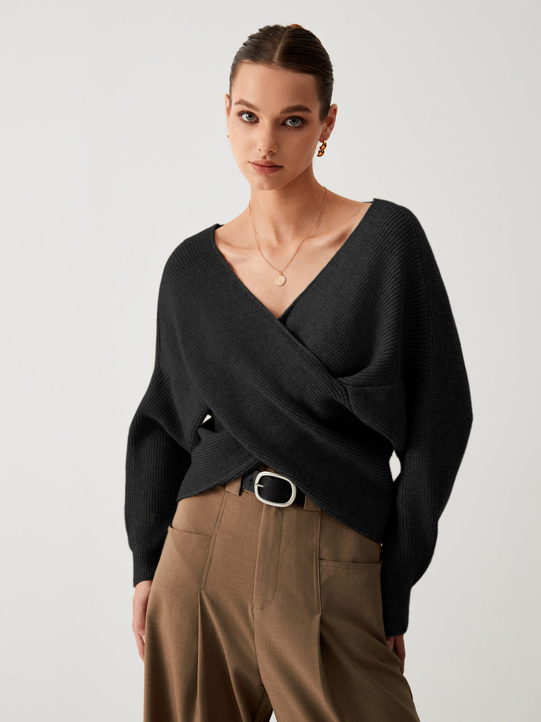 Oversized Sweater for Women – Sienna-Black-XS-State of Style