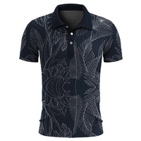 Oversized Tropical Paradise Polo-Dark Blue-2XL-State of Style