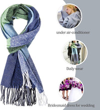 Oversized Winter Scarf - CozyPlaid-Black Red-State of Style