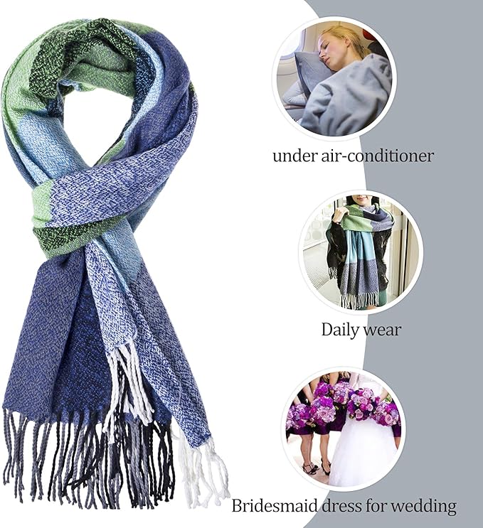 Oversized Winter Scarf - CozyPlaid-Black Red-State of Style