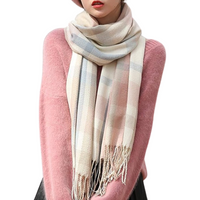 Oversized Winter Scarf - CozyPlaid-Pink Blue-State of Style