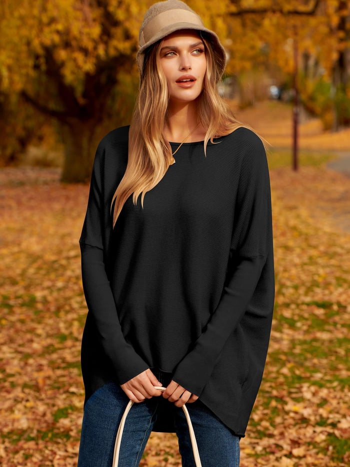 Oversized Women's Sweater - Sophie-Black-S-State of Style
