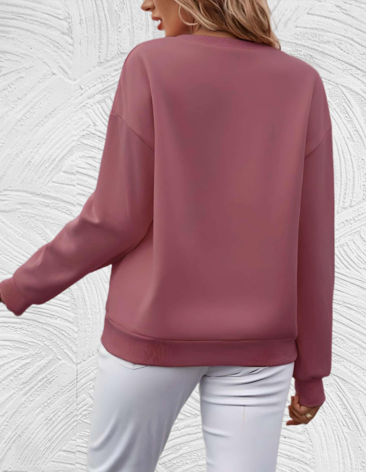 Oversized Women's Sweater with Round Neck - Luna-S-Wit-State of Style