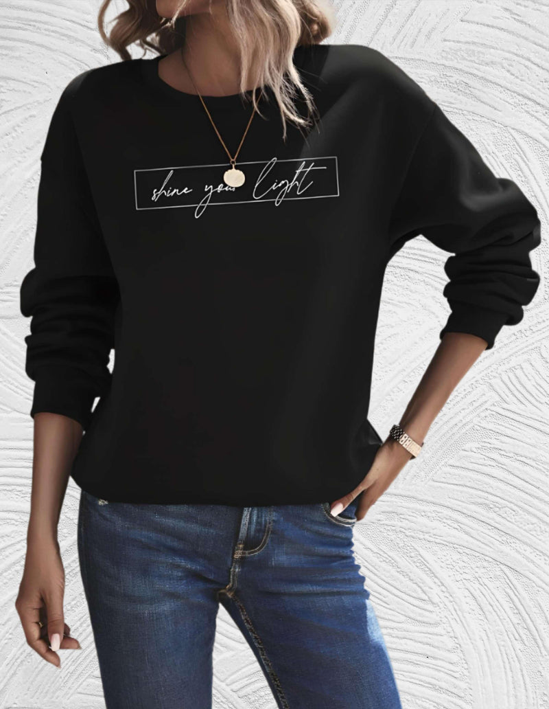 Oversized Women's Sweater with Round Neck - Luna-S-Wit-State of Style