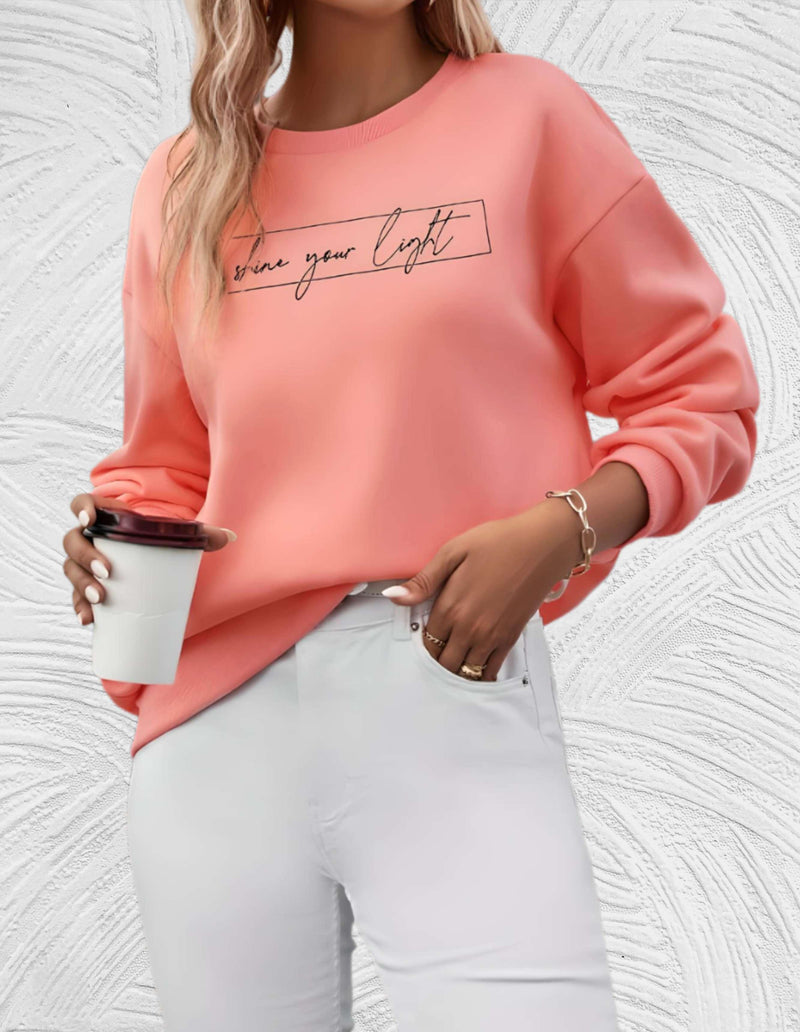Oversized Women's Sweater with Round Neck - Luna-S-Wit-State of Style