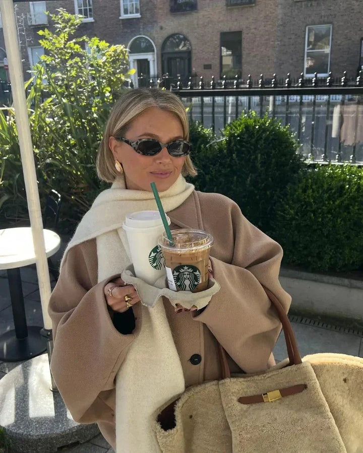 Oversized Women's Winter Coat - Mila-Beige-XS-State of Style