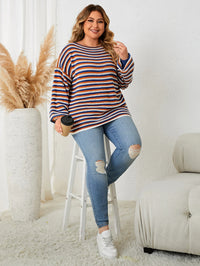 Oversized Wool Blend Striped Pullover-Striped/Multicolour-XL-State of Style