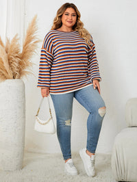 Oversized Wool Blend Striped Pullover-Striped/Multicolour-XL-State of Style