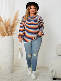 Oversized Wool Blend Striped Pullover-Striped/Multicolour-XL-State of Style