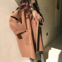 Oversized Wool Blend Trench Coat - Aura-Coffee-S-State of Style