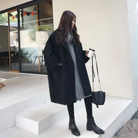 Oversized Wool Blend Trench Coat - Aura-Coffee-S-State of Style