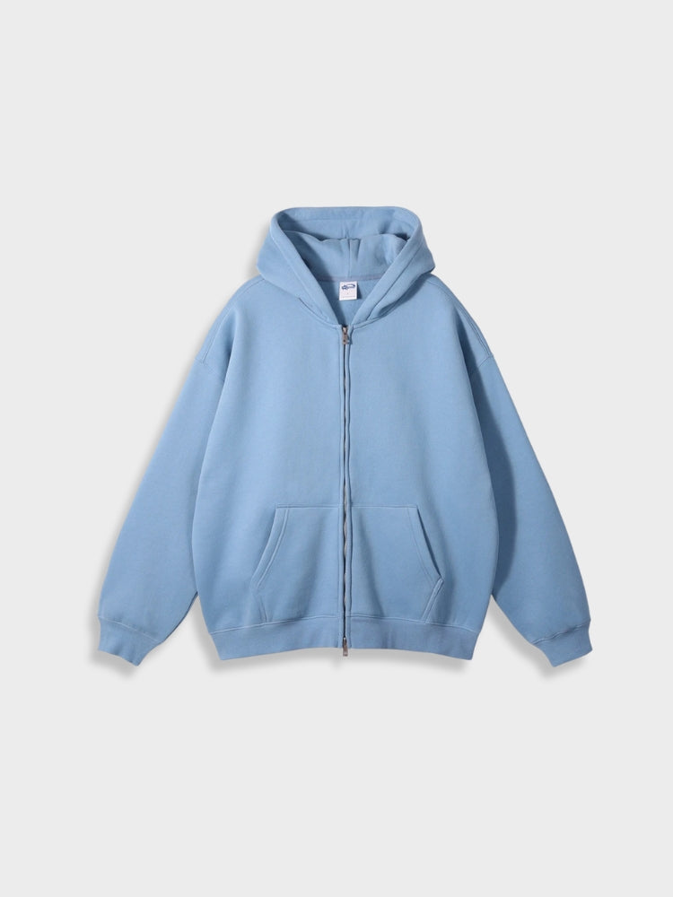 Oversized Zip-Up Vest - Ava-Blue-S-State of Style