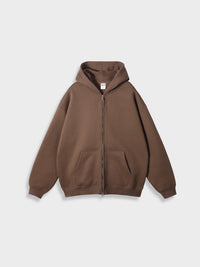 Oversized Zip-Up Vest - Ava-Brown-S-State of Style
