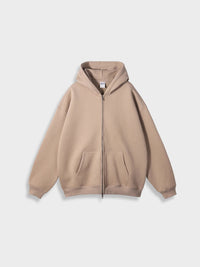 Oversized Zip-Up Vest - Ava-Grey Apricot-S-State of Style