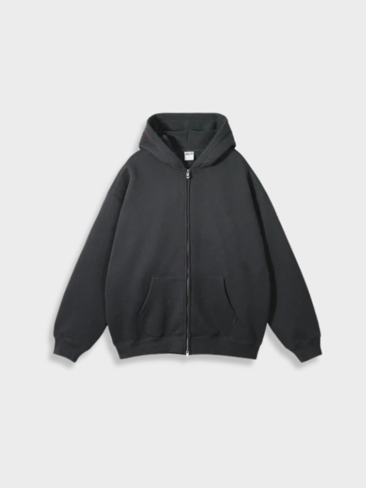 Oversized Zip-Up Vest - Ava-Matte Grey-S-State of Style