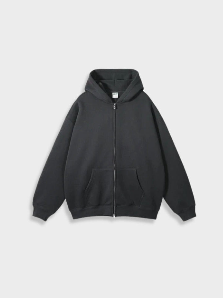 Oversized Zip-Up Vest - Ava-Matte Grey-S-State of Style