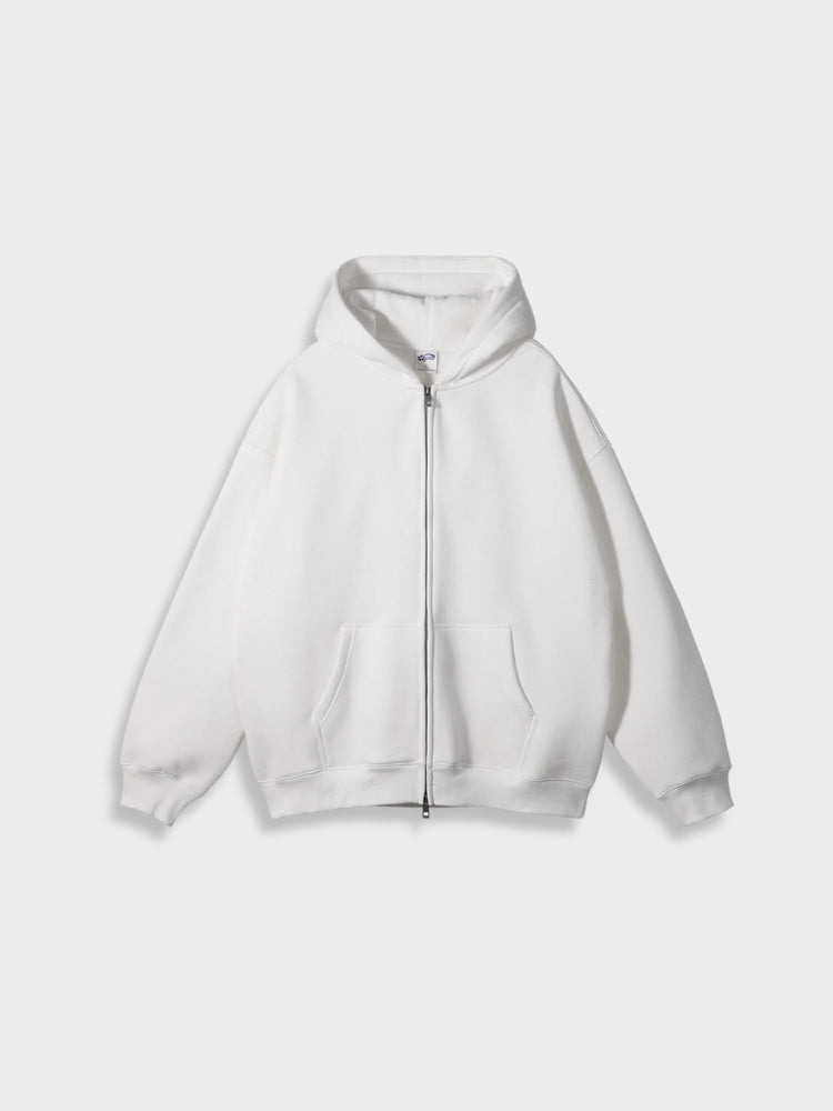 Oversized Zip-Up Vest - Ava-White-S-State of Style