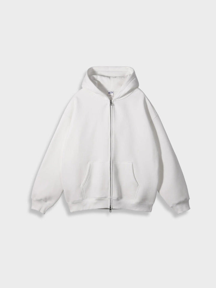 Oversized Zip-Up Vest - Ava-White-S-State of Style