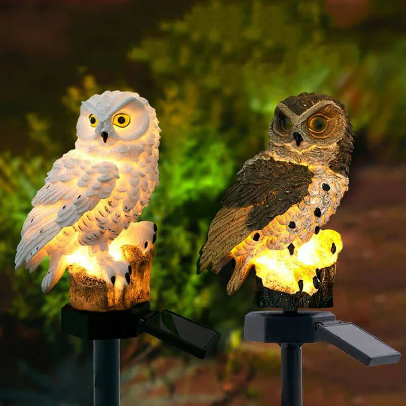 OwlGlow Solar-Powered Garden Lamp-White-45CM-State of Style