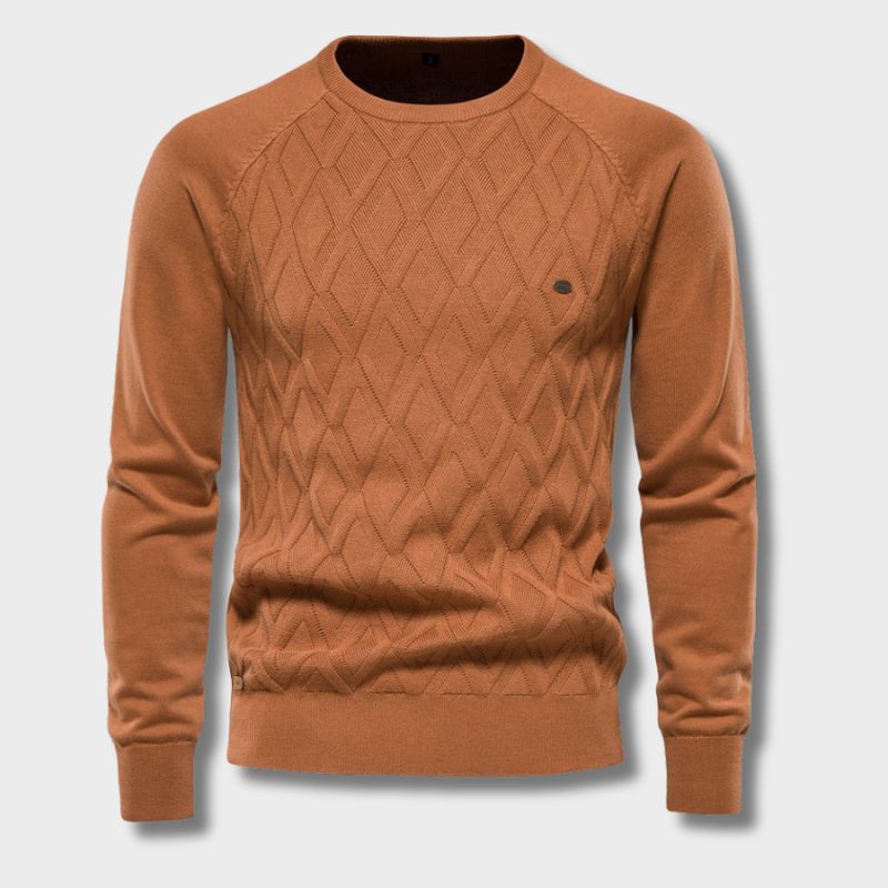 Oxford Men's Jumper - Sterling-Khaki-S-State of Style
