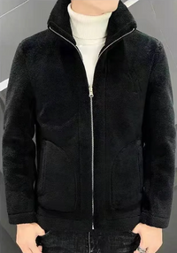 Padded Fleece Vest with Stand-Up Collar - Arden-Black (with pockets)-M-State of Style