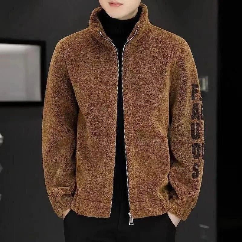 Padded Fleece Vest with Stand-Up Collar - Arden-Brown (no pockets)-M-State of Style