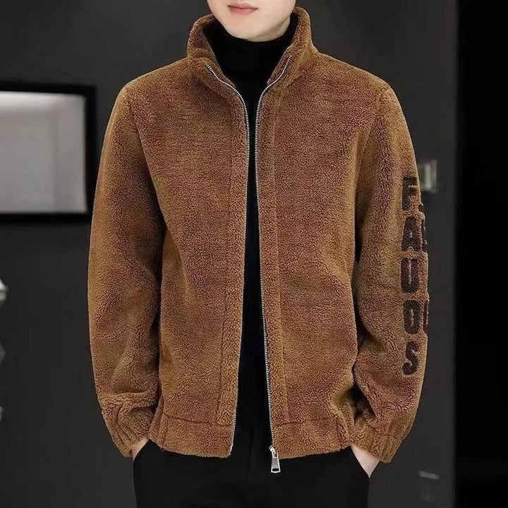 Padded Fleece Vest with Stand-Up Collar - Arden-Brown (no pockets)-M-State of Style